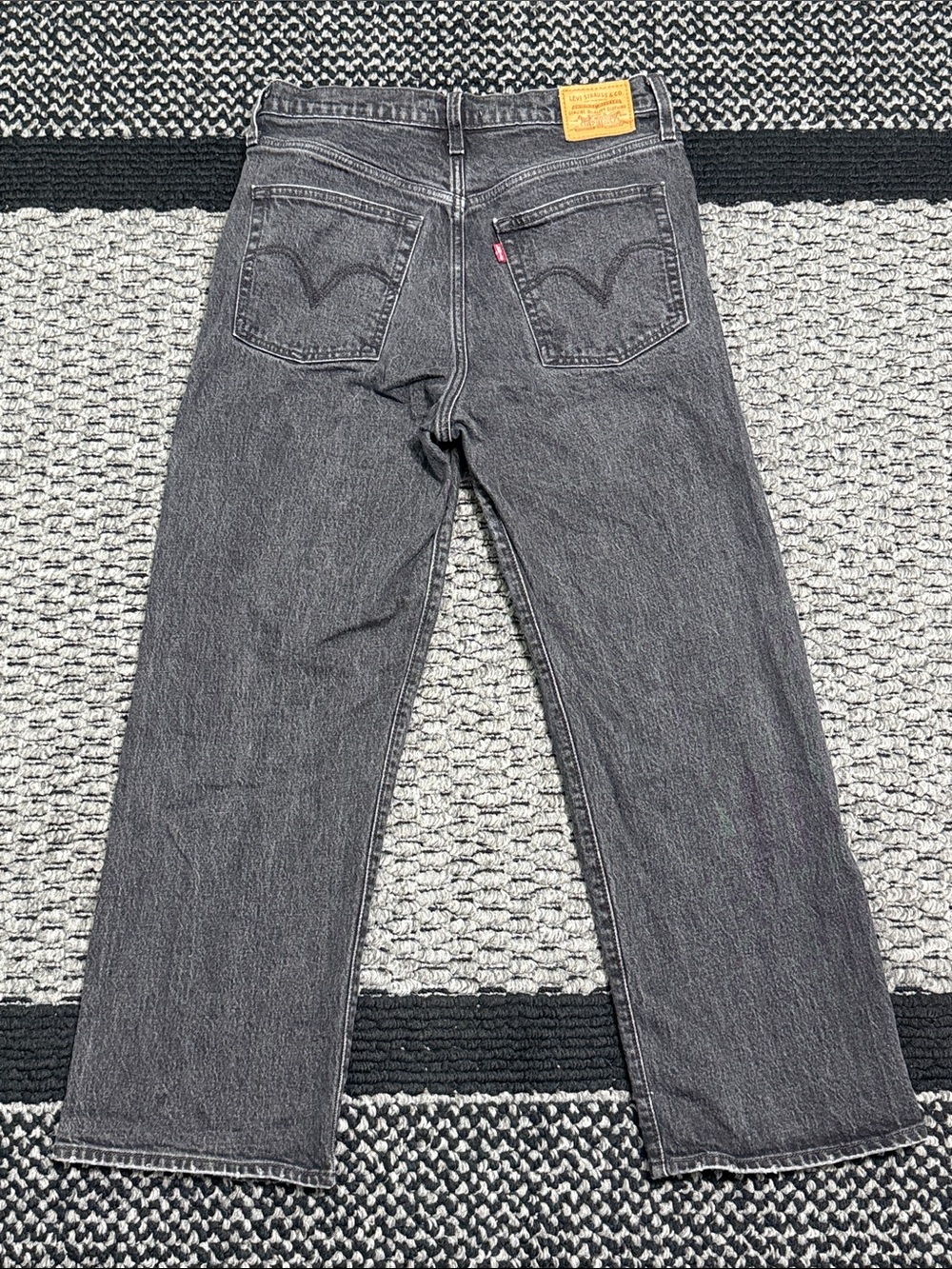 Levi's Ribcage Straight Ankle Jeans Women's 30 Black High Rise Big E Classic - Picture 2 of 7